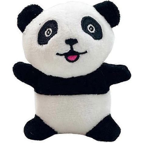 Plüsch-Versteckspiel für Hunde, Puzzle-Suchspiel, quietschende Plüsch-Waldtiere, 10 cm Panda. (1/4)