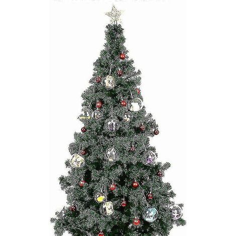 10 boules de Noël transparentes en plastique, boîte ouverte, décorations de Noël, cadeaux de mariage, décorations de fête @bugu8cm (1/5)