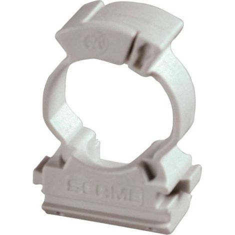 poly pool - 15 clips fissatubo a collare per tubi ø 20 mm grigie