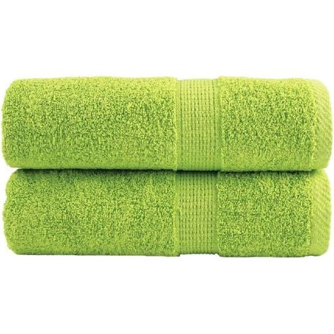 Mouchoirs SOLUND Premium, lot de 2, vert pomme, 30 x 30 cm, 600 g/m² (1/5)