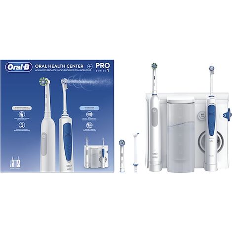 Oral-B 8006540840825 Pro Series 1 Spazzolino elettrico e Idropulsore Oxyjet Waterjet 2 Testine colore Bianco (1/5)