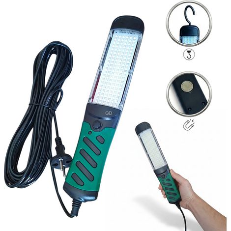 Werkstatt-Arbeitsleuchte mit 120 LEDs, 4000 lm, 10 m Kabel, Haken mit Magnet, 230 V (1/5)