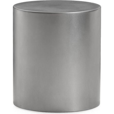 Table d'appoint cylindrique en acier brossé - acier brossé (1/3)