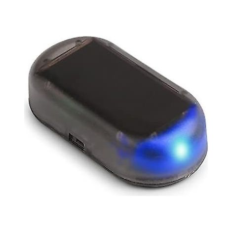 Lampe de sécurité antivol solaire bleue pour voiture, clignotante, alarme LED simulée (1/5)