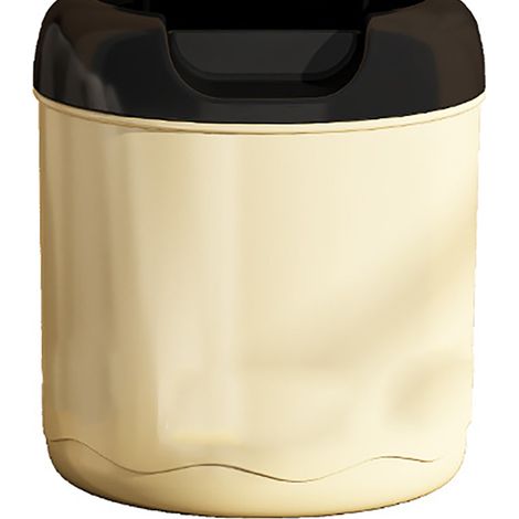 Poubelle de bureau couleur crème, poubelle de bureau pour étudiant, seau de rangement à couvercle rabattable pour bureau, mini poubelle sanitaire multifonctionnelle de chevet (1/5)