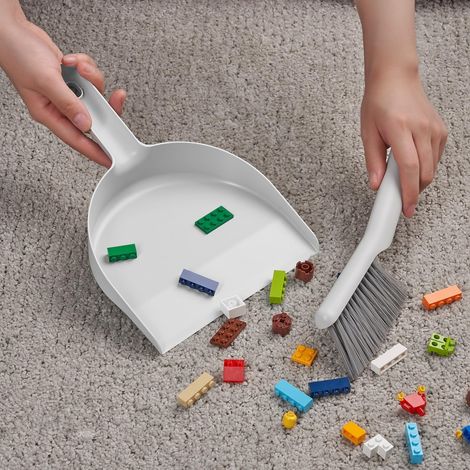 Ensemble Mini Pelle À Poussière Mini Pelle Et Brosse Petit Balai Et Pelle À Poussière Ensemble De Brosses À Poussière Pour Enfants Adultes Cuisine Domestique (gris) (1/2)