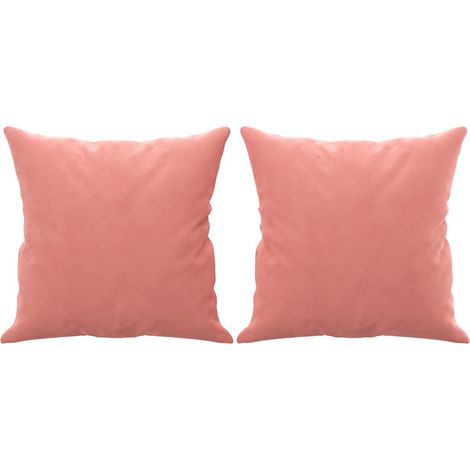 Maison Exclusive - Cuscini Decorativi 2 pz Rosa 40x40 cm in Velluto (1/5)