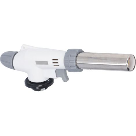 Torche à souder professionnelle en acier inoxydable, résistante au vent et à l'eau, réglable 50-150g/h pour cuisine et bricolage.