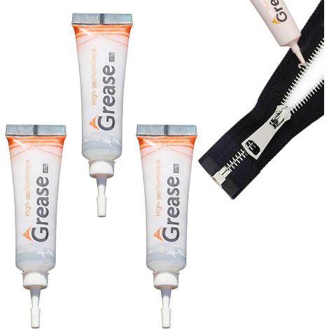 3pcs Cire de Zip Lubrifiante Graisse pour fermeture éclair Lubrifiant pour Boutons Pression Cire Zip pour bateau Lubrifiant pour Fermeture éclair pour Toile,Vêtements,Combinaison Étanche (1/5)