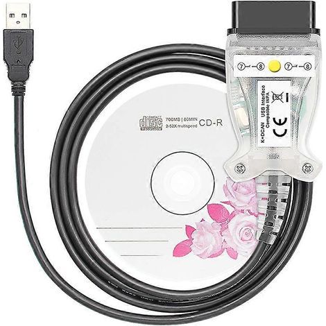 Câble diagnostic auto K+CAN D+CAN FTDI FT232RL, interface USB IN-PA pour véhicules, tool OBD2 compatible EOBD, connexion fiable et rapide. (1/4)