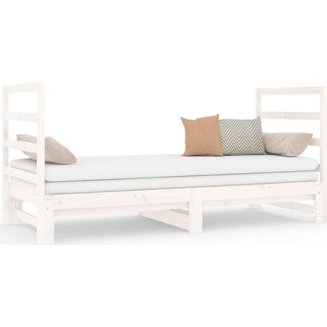 Maison Exclusive - Lit coulissant sans matelas blanc 2x(90x190) cm