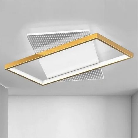 Trade Shop - LED-DECKENLEUCHTE 32 WATT RECHTECKIG GOLD DECKENLEUCHTE KALTLICHT 71064 - (1/5)