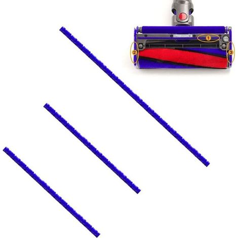 3er-Pack Ersatz-Klebestreifen aus weichem Plüsch für Dyson V7 V8 V10 V11 Staubsauger (1/5)
