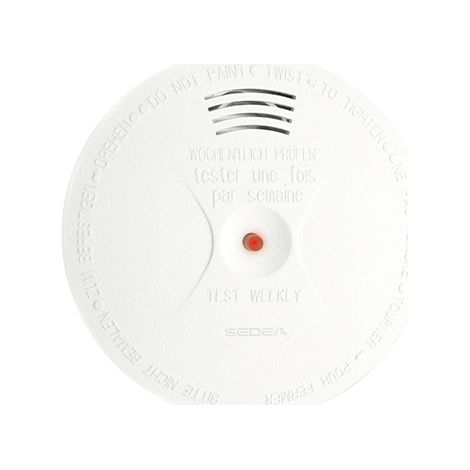 Détecteur de fumée autonome photoélectrique EN14604 – Alarme incendie 85dB – Installation sans fil – Alerte pile faible – Sedea