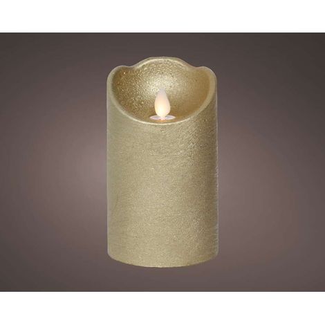 Lumineo Candela LED Oro - Eleganza e Atmosfera Calda - 7,5x12,5 cm