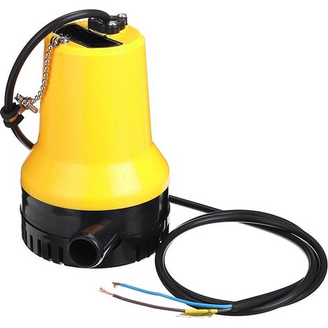Pompe à eau submersible, pompe de transfert d'eau électrique portable 24 V avec long câble d'alimentation, idéale pour le lavage de voiture, la vidange de piscine, de bassin et d'étang de jardin, jaun (1/5)