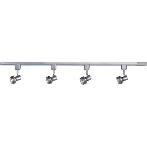 Pack de 2 regletas “Masta” de cuatro focos (4xGU10) IP20 fabricada en aluminio color cromo (1/3)