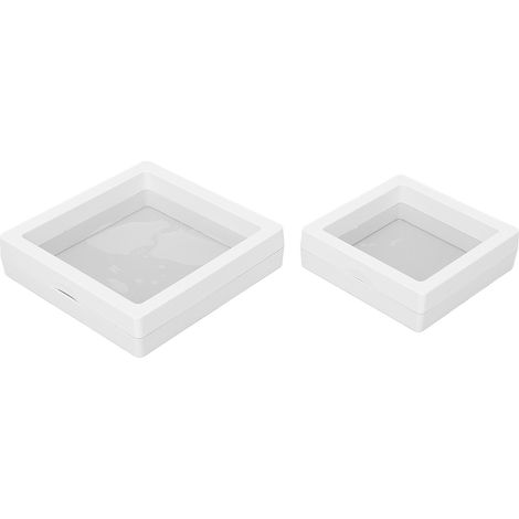 Boîte De Rangement Flottante - Étui Transparent Pour Bijoux Et Monnaies - Protection Contre La Poussière - Lot De 2 (1/5)
