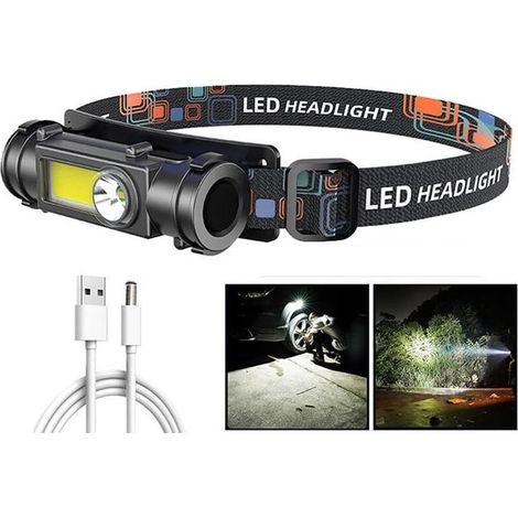 Linterna potente con función de carga y luz LED COB multifuncional para uso doméstico y exterior, con largo alcance y foco magnético - Crezuo