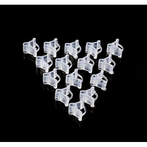Attache de Greffage Professionnelle pour Tomates, Aubergines et Cucurbitacées - Lot de 100 Clips en Plastique Transparent Adaptés aux Jeunes Plants de 2.0 à 4.5 mm