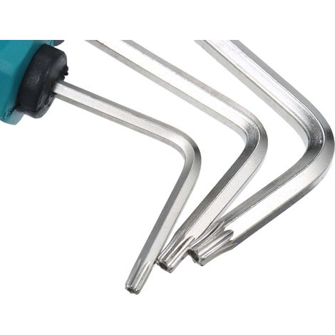 Jeu de clés Allen, Torx et clés hexagonales à bras long à tête sphérique en acier au chrome-vanadium de qualité industrielle, avec poignée en TPU pour une excellente prise en main. (1/5)
