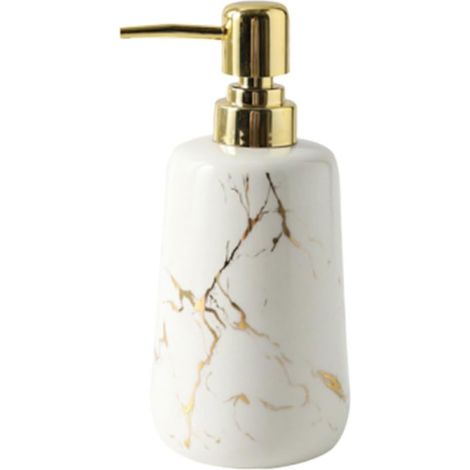 400ml Ceramic Refillable Shampoo Dispenser Bottle Long Tube