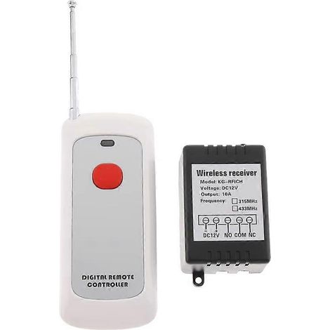 Interrupteur sans fil RF 433 MHz longue portée, 12 V CC, monocanal, récepteur de relais 10 A (1/5)