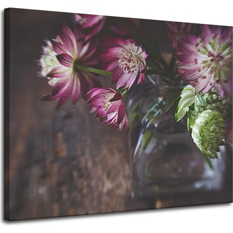 Stampa su tela Botanica Fiori in un vaso 100x80 Bouquet di fiori