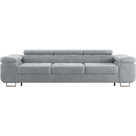 3-Sitzer-Sofa Lyam Hellgrau