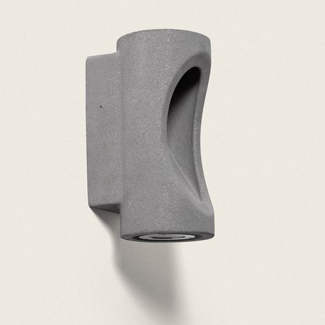 Aplique de Pared Exterior LED Regulable 12W Cemento Brinvo Gris Piedra