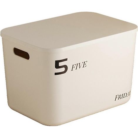 Boîte de rangement empilable avec couvercle - Contenant anti-poussière pour cosmétiques A (1/5)