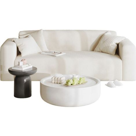 Housse De Canape Extensible - Jacquard - Antiderapante - Protection Contre Les Animaux - Pour Canape 3 Places 190-220 Cm - Beige (1/5)