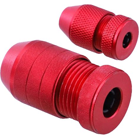 Butée de Profondeur pour Mèche de Perceuse en Alliage D'aluminium Rouge, Contrôle Précis de Profondeur et Texture Antidérapante, 2 Pièces pour Travail du Bois et Métal (1/5)