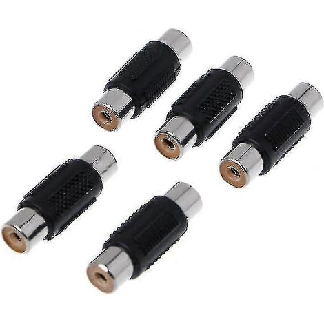 5 adaptateurs de prise jack audio/vidéo RCA femelle vers RCA femelle (1/5)