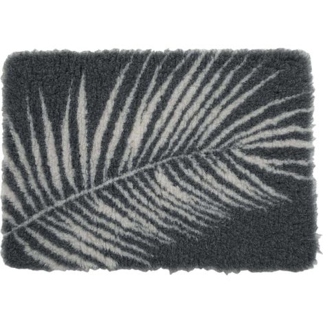 Tapis isolants pour chiens 75 x 95 cm gris avec motif végétal - zolux (1/4)