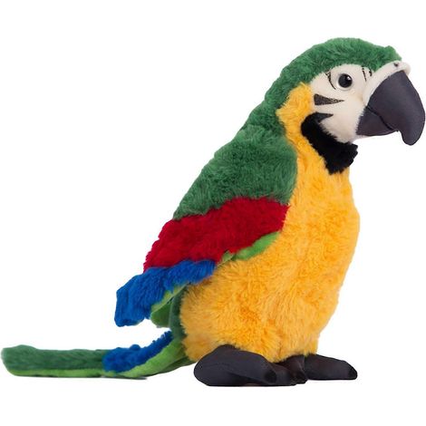 Peluche perroquet confortable en coton PP, décoration pour la maison (vert) (1/5)