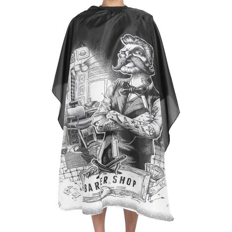 Hairdressing Cape, Barber Cape, Waterproof and Anti-Static, Hairdressing Gown Made of Nylon Fabric, Ideal for Hairdressing, 150 x 135 cm (1/5)