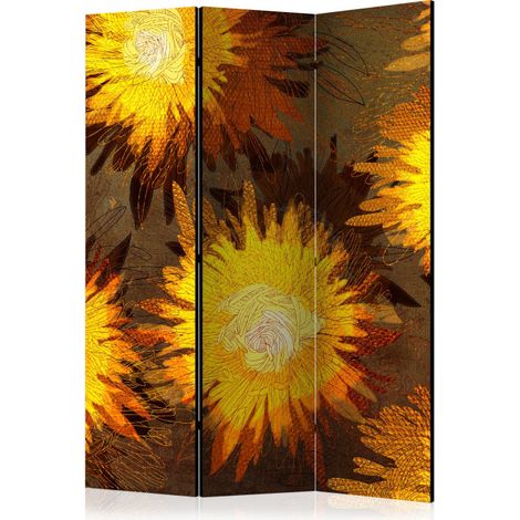 Paravent 3 Volets "Sunflower Dance" 135x172cm (1/2)