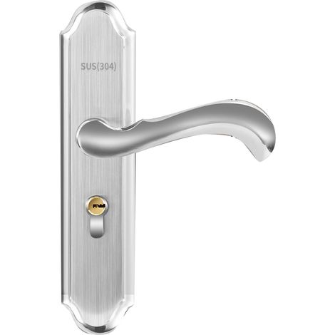 Serrure de porte à poignée en acier inoxydable, verrou de sécurité magnétique mécanique à levier pour chambre, hôtel ou balcon.