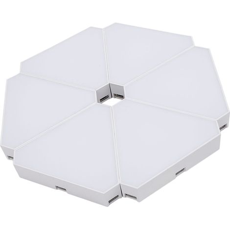 6er-Set dreieckige LED-Leuchten mit dreifacher Steuerung per USB und Musiksynchronisation, RGB-Dreieck-Wandleuchte (1/5)