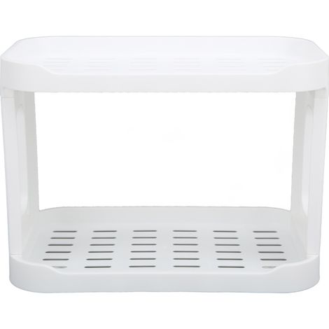 Boîte de rangement cosmétique multifonctionnelle à double couche pour bureau, idéale pour la maison, la coiffeuse, le distributeur de mouchoirs et l'organisateur de fournitures de bureau pour dortoir. (1/5)