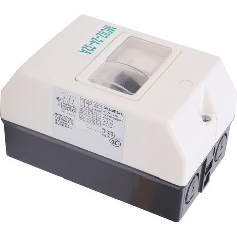 Disjoncteur de protection moteur MC02-24-32A, interrupteur étanche 220V/380V, série MC02, protection circuit moteur, disjoncteur magnétothermique 32A, boîtier IP, usage industriel, triphasé, sécurité (1/5)