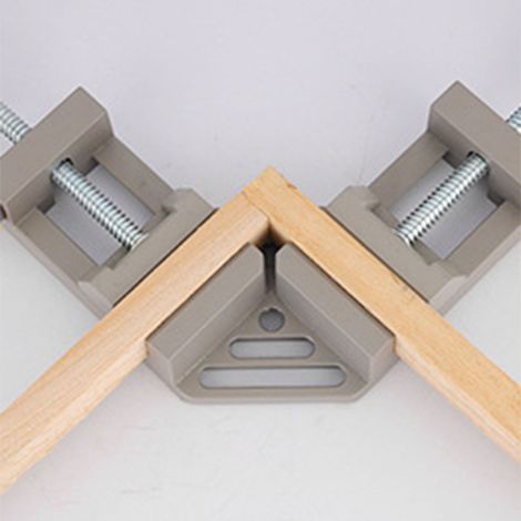 Rechtwinklige Klemmvorrichtung aus Aluminium und rutschfestem Stahl, verstellbare Klemme für Schreiner, Doppelgriff, 90°-Haltewerkzeug. (1/5)