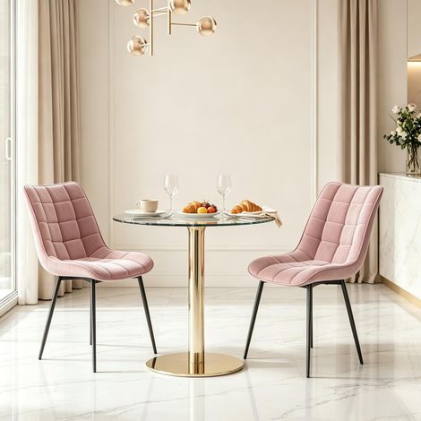 Sillas de maquillaje, sillas de comedor cómodas, sillas tapizadas elegantes, sillas refinadas, sillas, sillas tapizadas (solo con 2 sillas de comedor) (1/5)