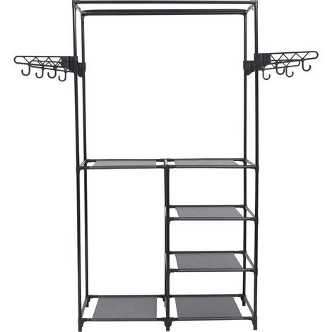 Porte-vêtements Acier et tissu non-tissé 87x44x158 cm Noir