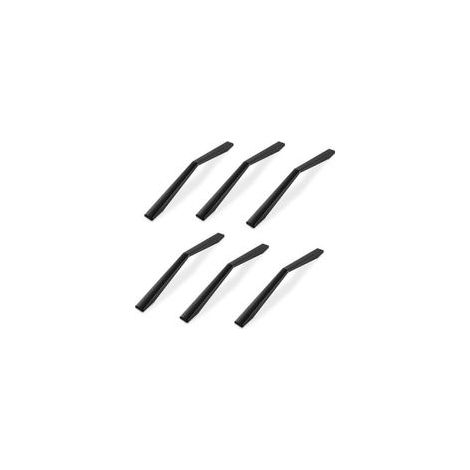 Tiradores para puertas de cocina (paquete de 6), 128 mm, aleación de aluminio negro, tiradores para muebles de cocina - Crezuo (1/4)