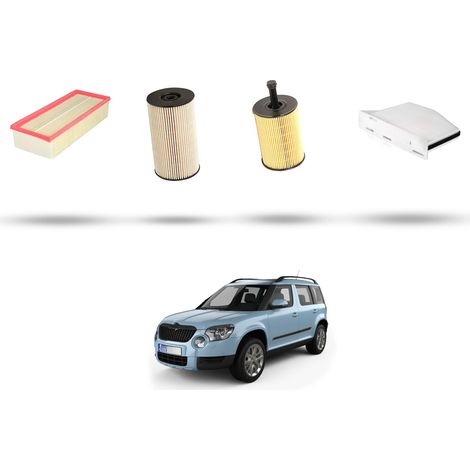 Kit tagliando 4 filtri compatibile con Skoda YETI (5L) 2.0 TDI 103Kw Dal 2009 (1/5)