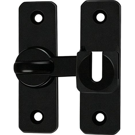 Juego 2 cerraduras puertas correderas, aleación aluminio sistema liberación rápida puertas cobertizos, mecanismo deslizamiento suave, color negro (1/5)