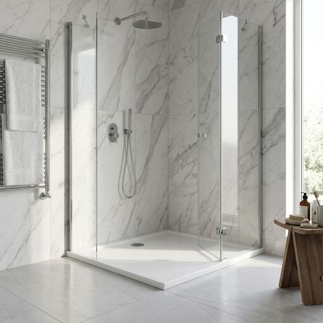 Piatto doccia in ceramica 90x90xH4 cm con scarico lato parete – Squash  Ceramica Dolomite
