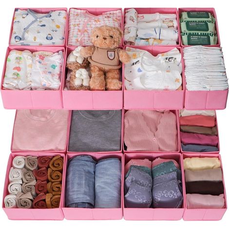 Schubladen Organizer 16er 16er Set Rosa f&xFCr Pax Schrank 100x58 (1/5)